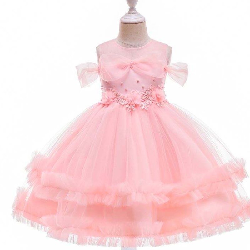 Baige New Baby Kids Clothes Lovely Flower Girl Girl Formale Birthday Party Dress
