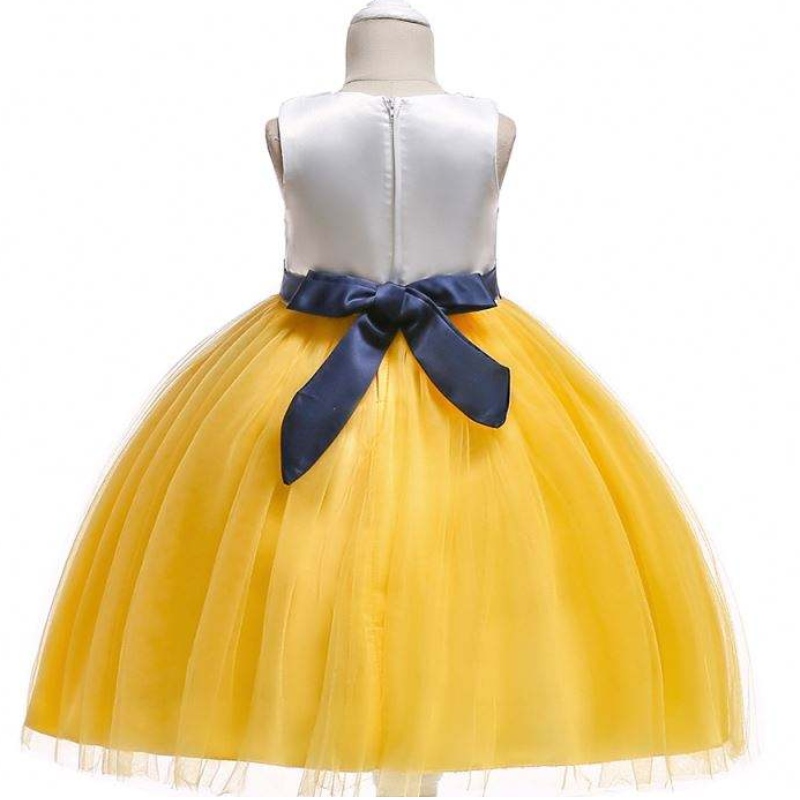 Bambina estate cotone senza maniche abiti floreali di Natale bambini abito da festa principessa L5022