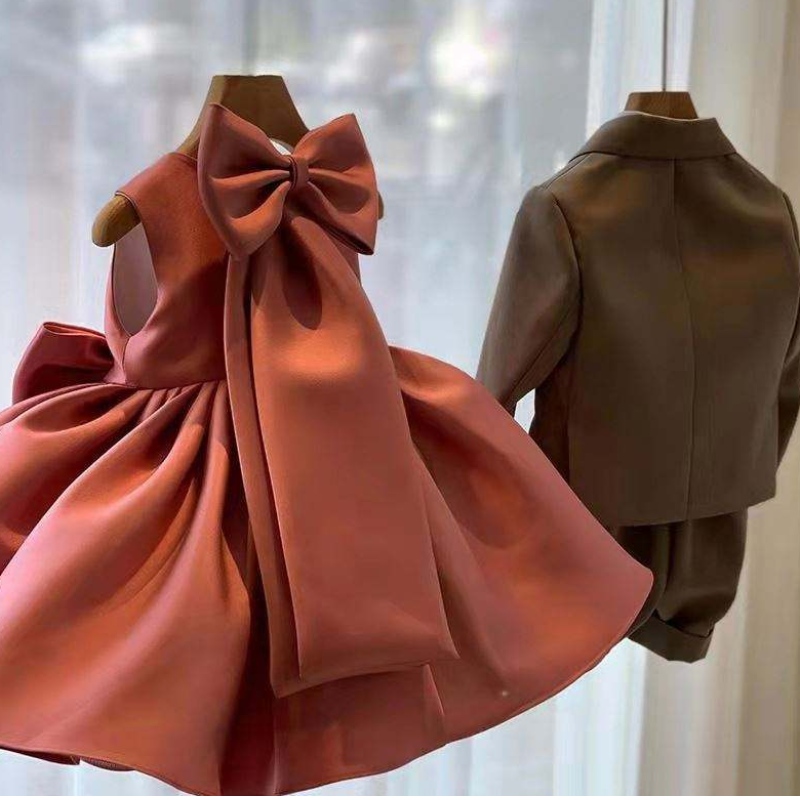 Baige New Design Girls Dresses Summer Girl Girl Party Bow Desate Formale Abito da ballo Abbigliamento da ballo da ballo