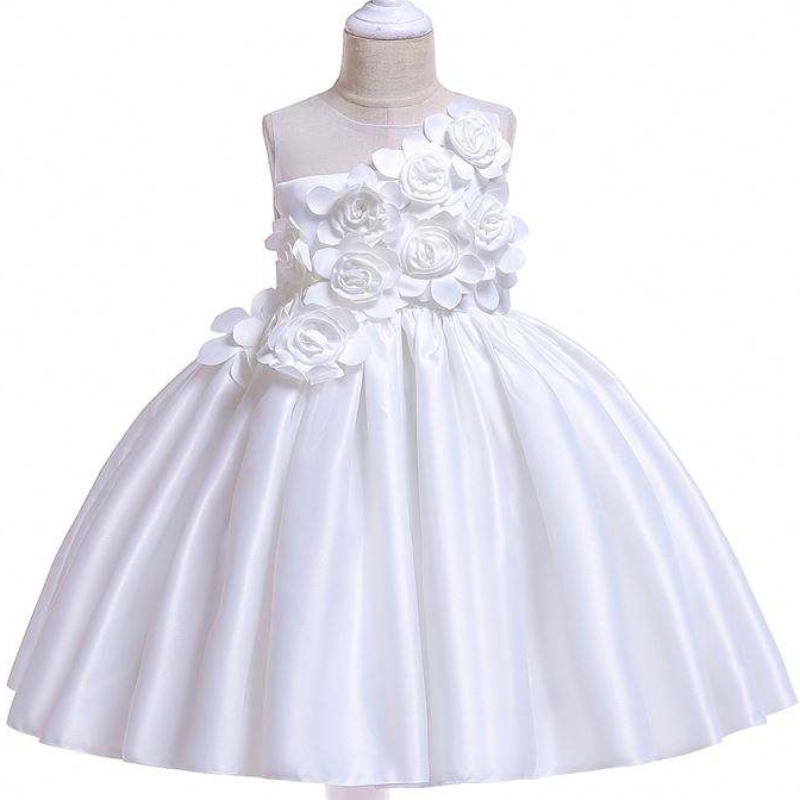 Abito da ballo all'ingrosso da ballo da spalla Princess Flower Girl Fashion Birthday Party Dress L5068