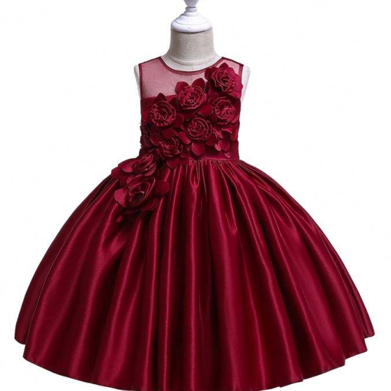 Abito da ballo all'ingrosso da ballo da spalla Princess Flower Girl Fashion Birthday Party Dress L5068