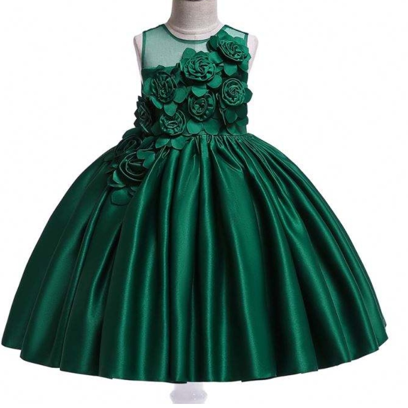 Abito da ballo all'ingrosso da ballo da spalla Princess Flower Girl Fashion Birthday Party Dress L5068