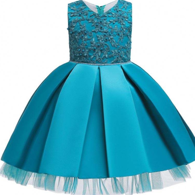 Abbigliamento per bambini simpatico fiore senza maniche abiti da festa abiti da matrimonio floreale abiti da principessa l185