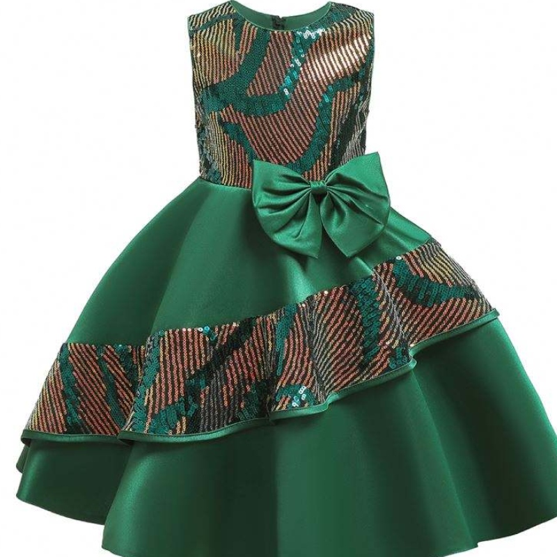 Abbigliamento da bambina ultimo design per bambini paillettes per bambini abiti L5146