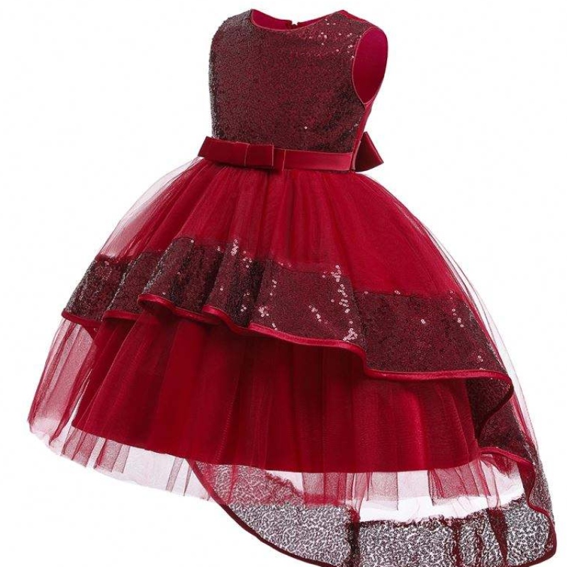 Bambini di alta qualità bambine che finiscono abiti da ballo da ballo da festa per matrimoni