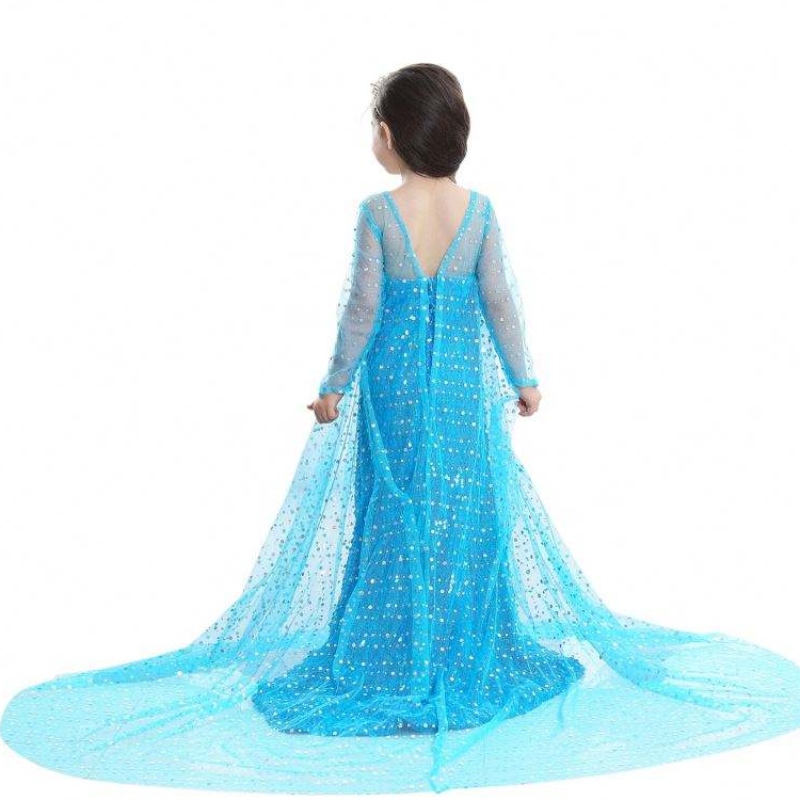 Abito TV fantasia di alta qualità&movie Abito bloccato Elsa Costume Birthday Party Costume Costume Anna White Children Dresses Girl Party Girl