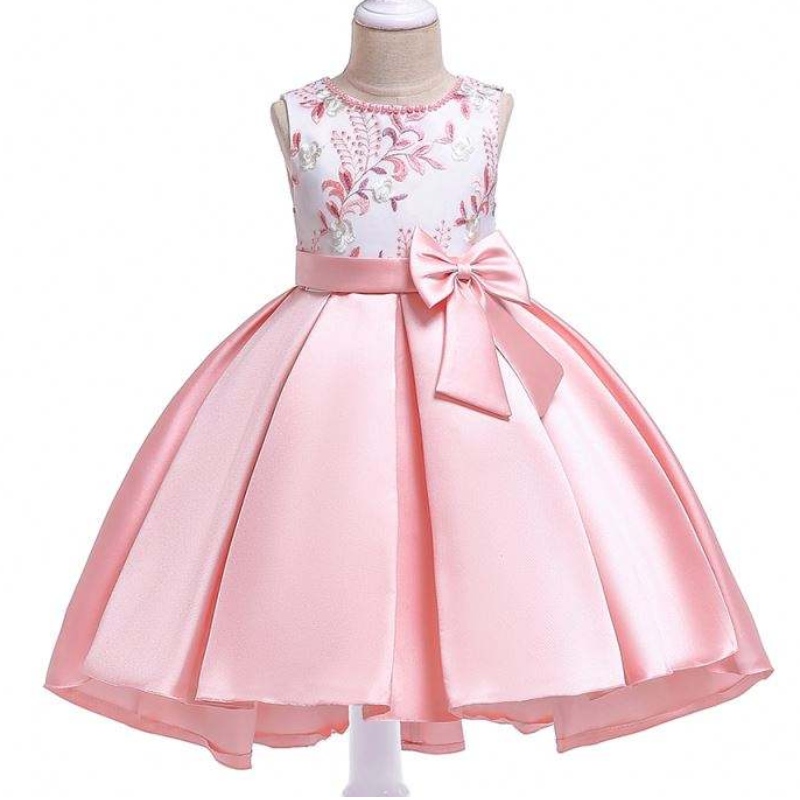Abito per bambini all'ingrosso elegante in pizzo di alta qualità per bambini g indossare abiti da sera floreale t5087
