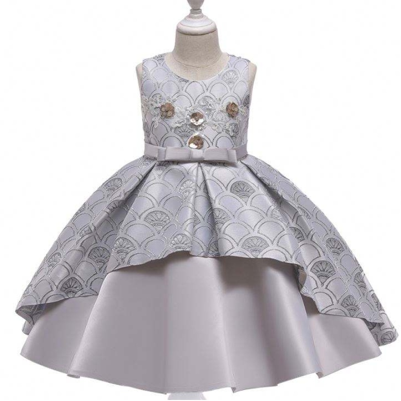 Baige Summer Nuovo design Beauty Beauty Lace Children Dress Weeveless Cash Girls Abiti per bambini