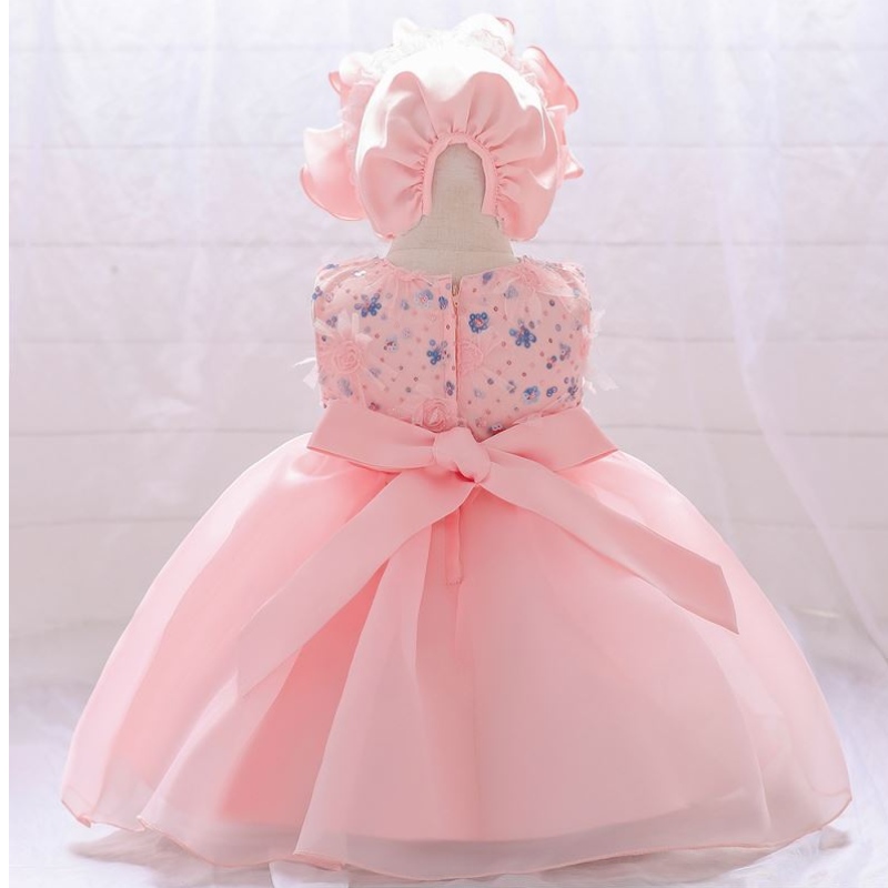 Baige Hot Selling Pink Girls Party Toddler Abiti per bambini Abito da ragazza di 1 anno