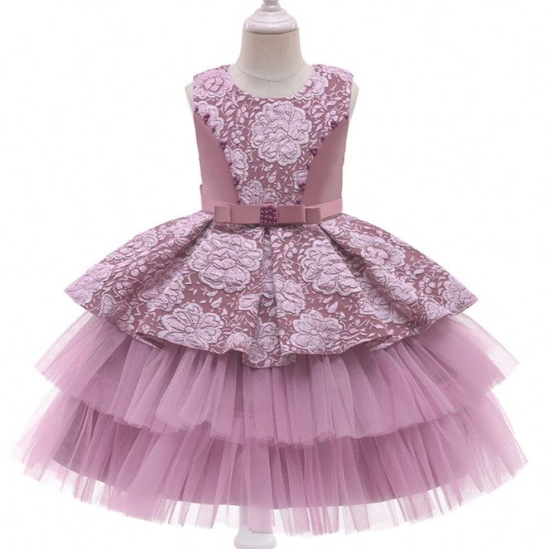 BAIGE Princess Flower Girl Dress Birthday Birthday Party Dress Summer Girl Resti abiti da 3-10 anni