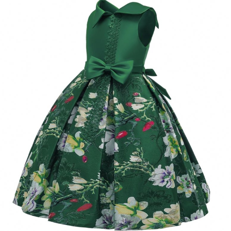 Baige Hot Selling Kids Party Dresses Wholesale Satin Flower Girl Children Birthday Dress