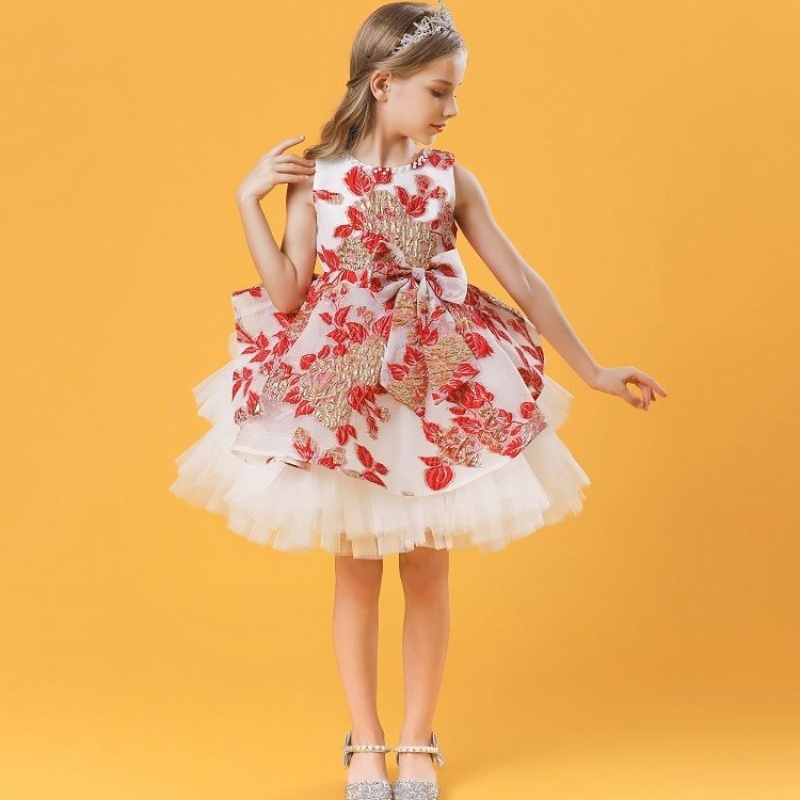 BAIGE VENDITA calda Nuovo stile 3-10 anni GIRL BILLN GIORNI GIORNO Fiori Abbassini Dress per il matrimonio