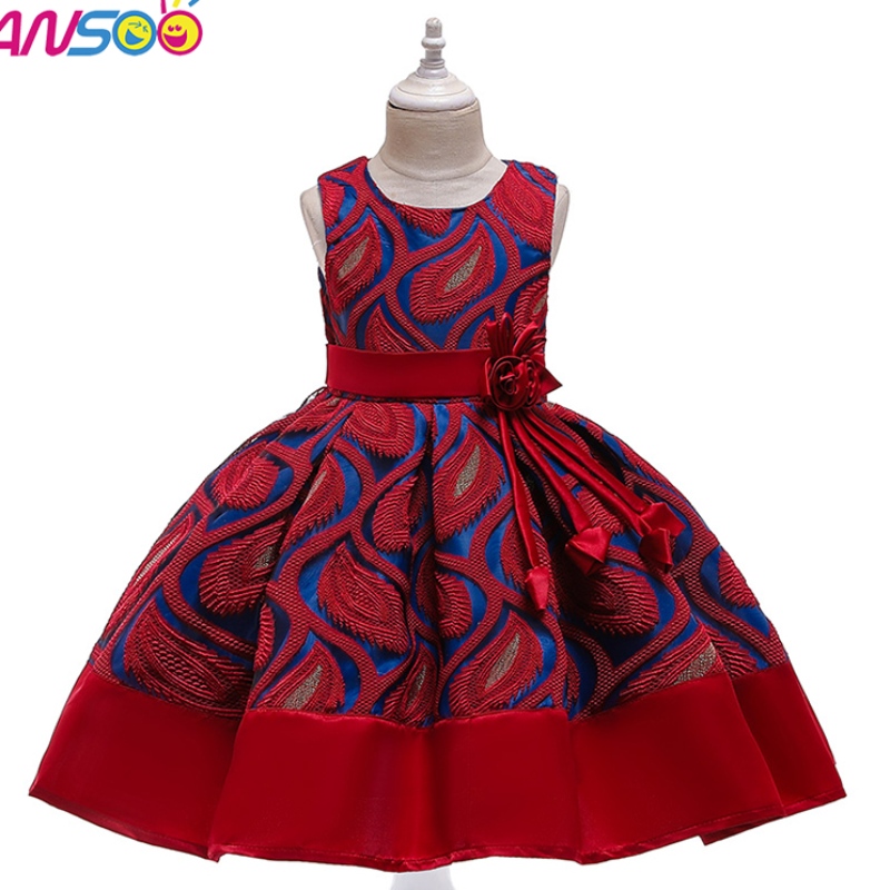Ansoo summer flower kids vestito in pizzo a quattro colori per bambini abito tutu tutu abito da principessa principessa