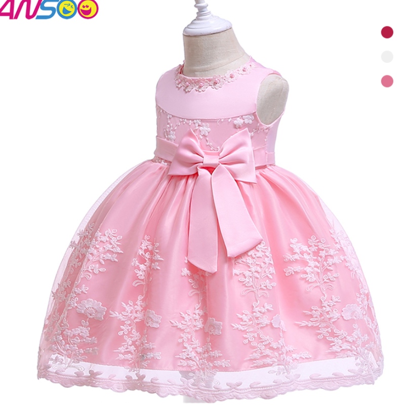 Ansoo Summer Flower Kids Abito rosa soffice per ragazze 4COLOR BAMBINA GIFFA Abito rosso TUTU ROSSO Principessa per bambini