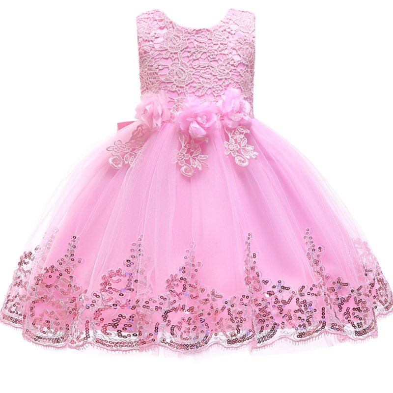 Abito per maniche per maniche per la principessa da fiore perneonati abito da ragazza adorabile