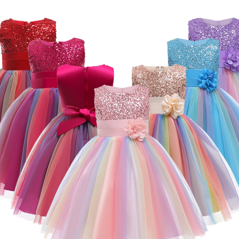 Ragazza per bambini abito floreale perneonati per matrimoni da damigella d'onore per la damigella gigantenica tutulle abiti da principessa