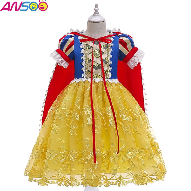 ANSOO 2022 Abito da principessa di fantasia Halloween e cosplay Biancanevenatalizio.