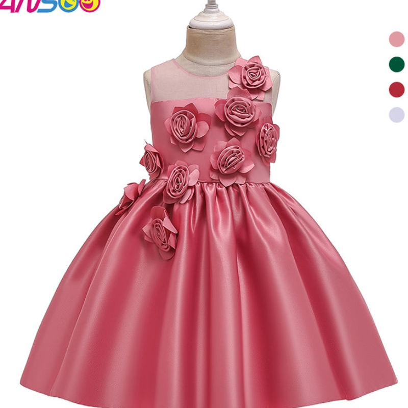 ANSOO Girls Dress Christmas Elegant Princess Dress Kids Dresss For Girls Wedding Party Ball Abito da 2-12 anni