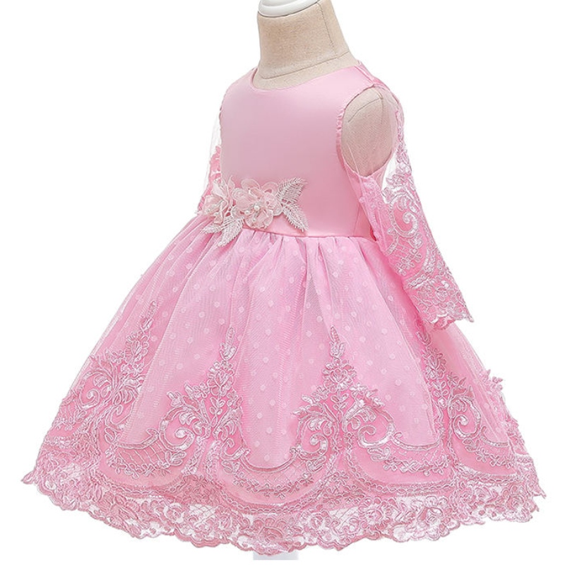 ANSOO 2022 Nuovo stile Summer bambine Principessa Sleeveless Long Lace Back Big Bow Party Dress costume per 2-13 anni ragazza