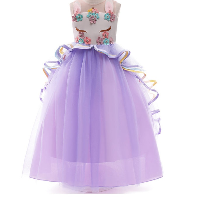 Ansoo Girls Unicorn Dress APPLICE PARTY COSPLAY Summer Halloween Fancy Dressò un abito unicorno rosa per 2-13 anni