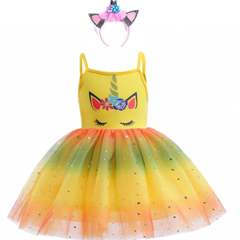 2022 NEW Girl Unicorn Dresses Girls Girls Tutu Princess Party Dresses Birthday Party Costume