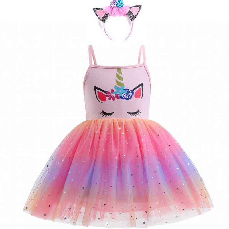 2022 NEW Girl Unicorn Dresses Girls Girls Tutu Princess Party Dresses Birthday Party Costume