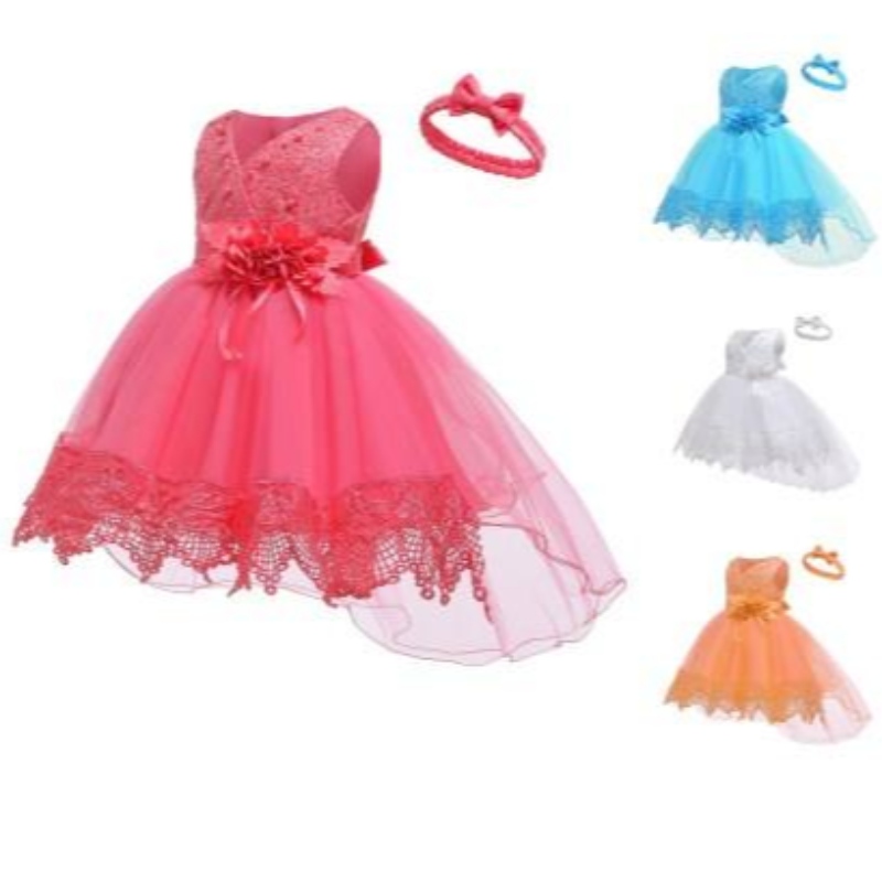 Hot Sale Girl Wedding Flower Kids Lovely Abbigliamento Girls Tutu Girls \\ 'Short Birthday Bithdler Red Dresss per 6-24 mesi