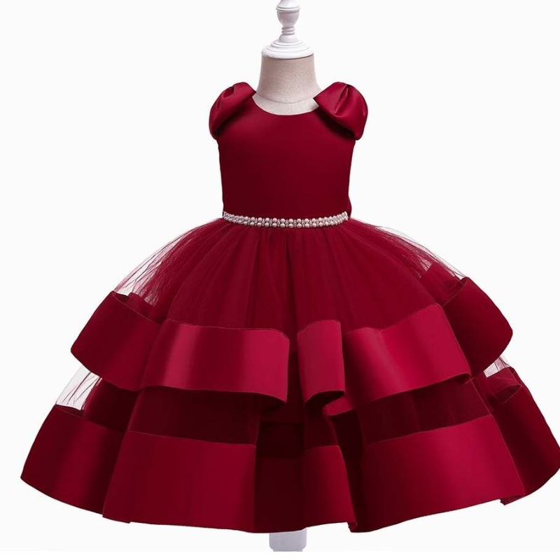 OA 60 giorni OEM ODM CALDO VENDITA MULTERIED CHIFICHE GIURN Birthday Dresses Cotton Girl Princess Party Dresses Flower Girls Dresses