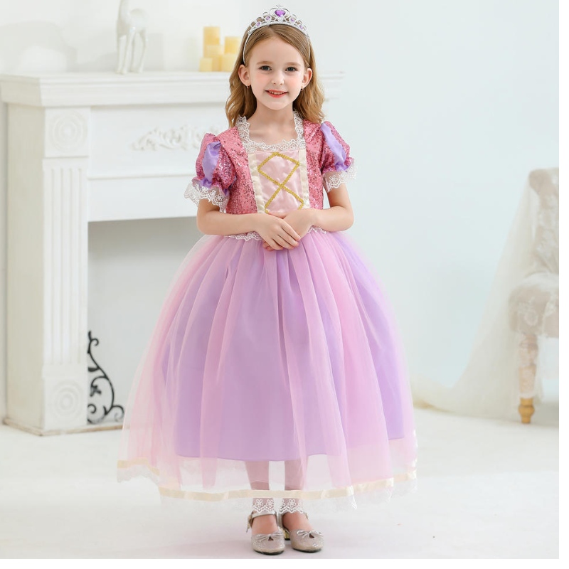 Girls Princess Inspited Dress Party Cartoon Character Girls for Girls Dresses