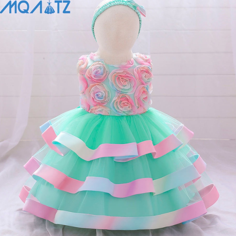 Baige Caldo Vendita Calda Summer Simpastella Simpastella Tulle Girls Cake Layered Kids COSTUME Girl Girl Dresses