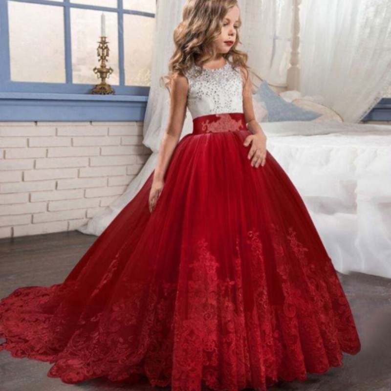 Baigenew Design Premium Flower Girl Dresses Modelli per bambini Abbigliamento per bambini per bambini