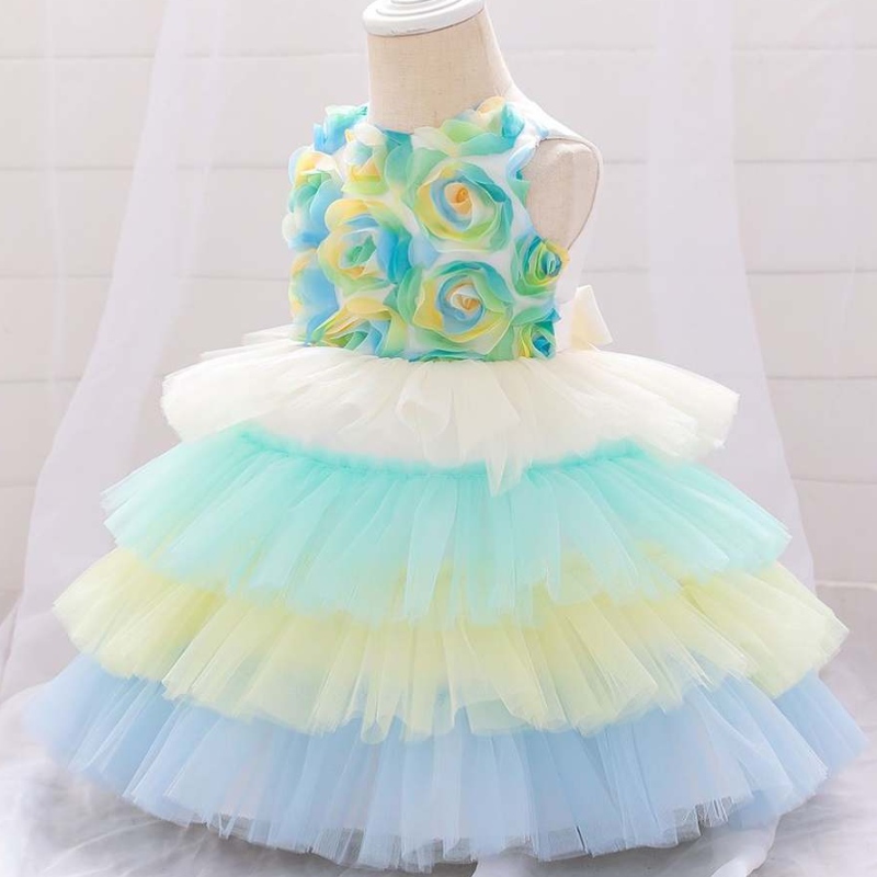 2020 Flower Newborn Baby Baptism Abito First Communion Vestiti per torta tutu abiti principessa