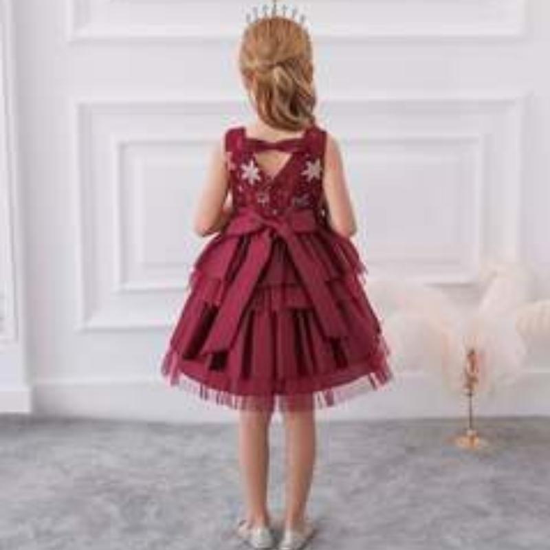 Baige Luxury Princess Sleeveless Dress Kids Ball Abito da ballo Fancy Birthday Party Costume