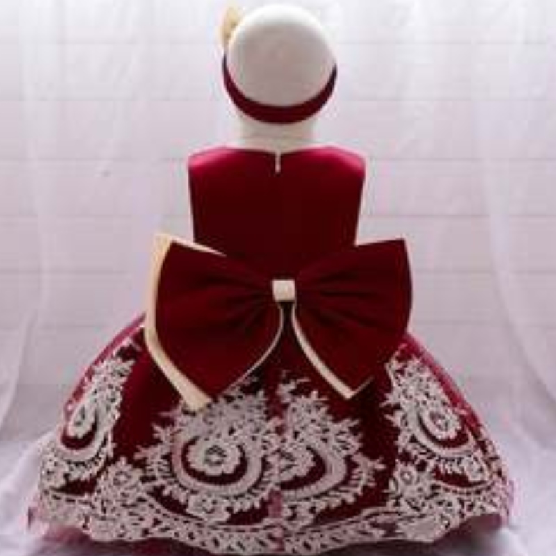 Baige Ultimo design adorabile ragazza fiore bambino bambino festa occidentale abito da sposa per bambini