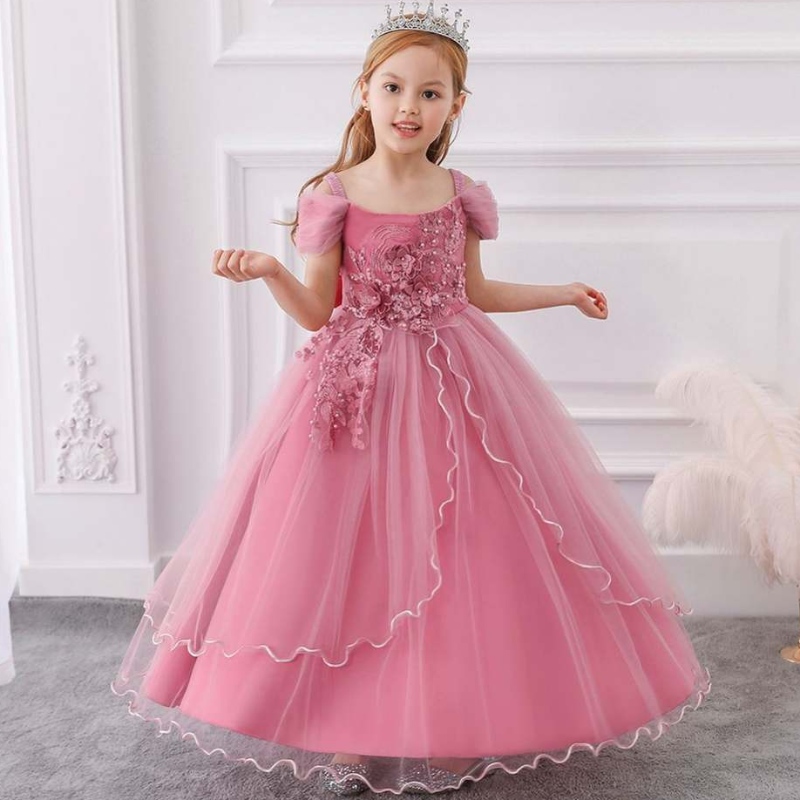 Baige Wholesale Kids Wedding Ball Ball Abito da ballo Fancy Princess Belly Girl Girl Party Dress