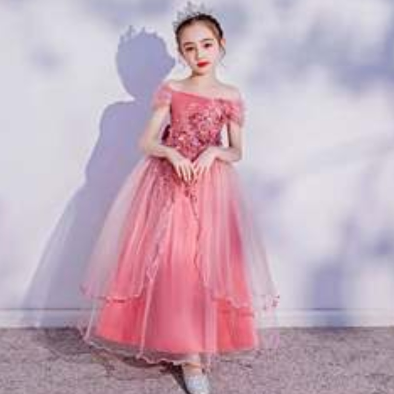 Baige New Fashion Long Long Long Long Long Wedding Childre