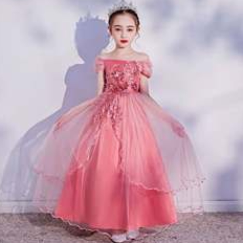 Baige New Fashion Long Long Long Long Long Wedding Childre