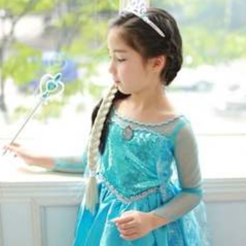 Frozen Elsa Anna Costume Elsa 2 Abito di Halloween Girls \\ 'Abiti con paillettes