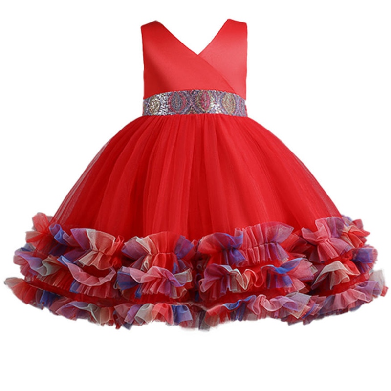 Girl Flower Princess Dress Summer Tutu Christmas Party Dresses for Kids Girls Children COSTUME ABBILITÀ