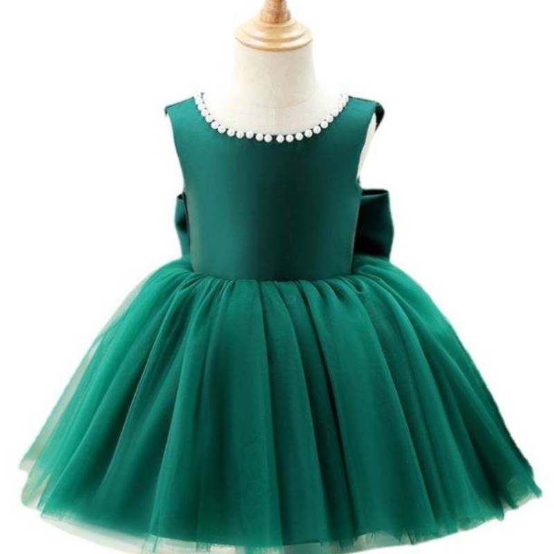 BAIGE GREEN GIRN Girl Girl Party Dress Kids First Communion Abito da spalla per matrimoni da spalla per abito DZ007