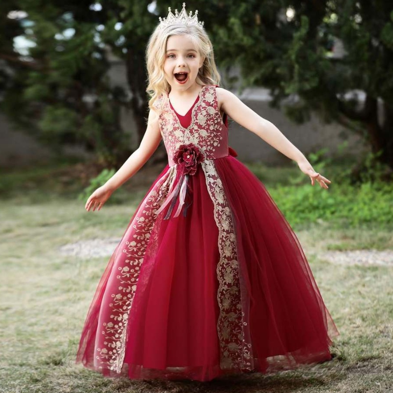 Baige Sweet Criss-Cross Lace Abito per ragazze Abito da sera Abito Flower Dresses White Wedding