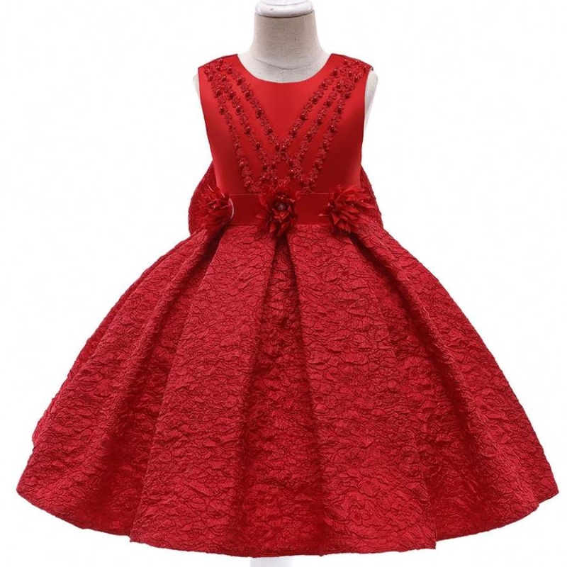 Baige Nuovo design Flower Girls Dresses Kids Wedding da sera da balzo da ballo da ballo fantasia