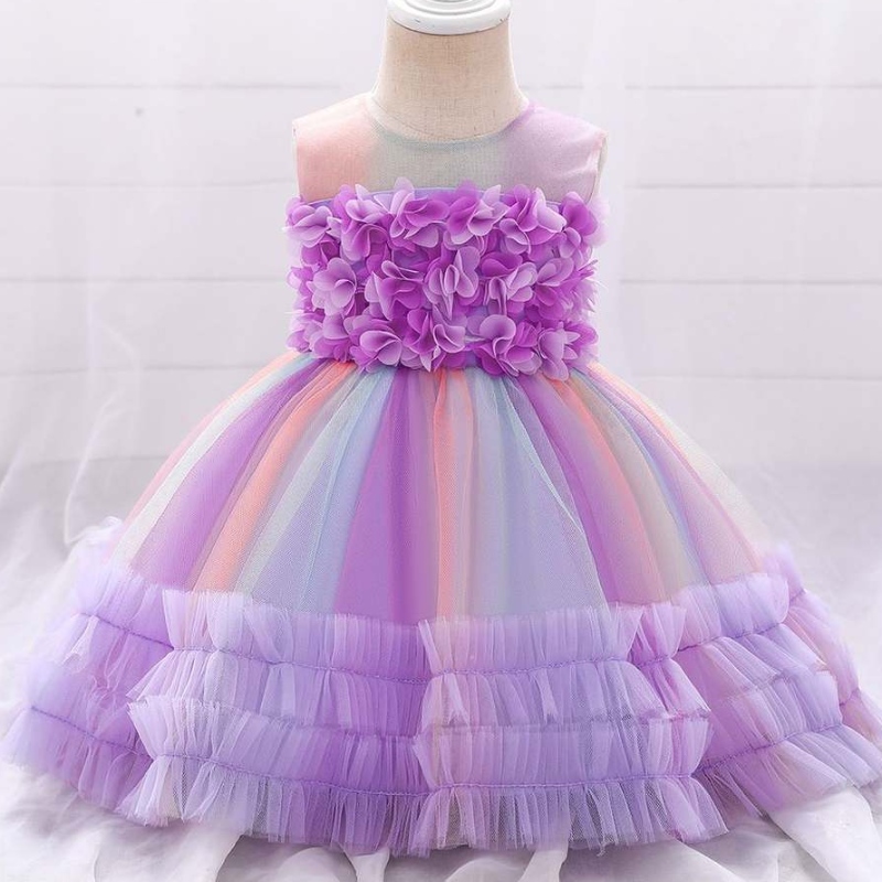 Baige Kids Birthday Dress Party Dresses For Girls Nuova Baby Cotton Wear Summer