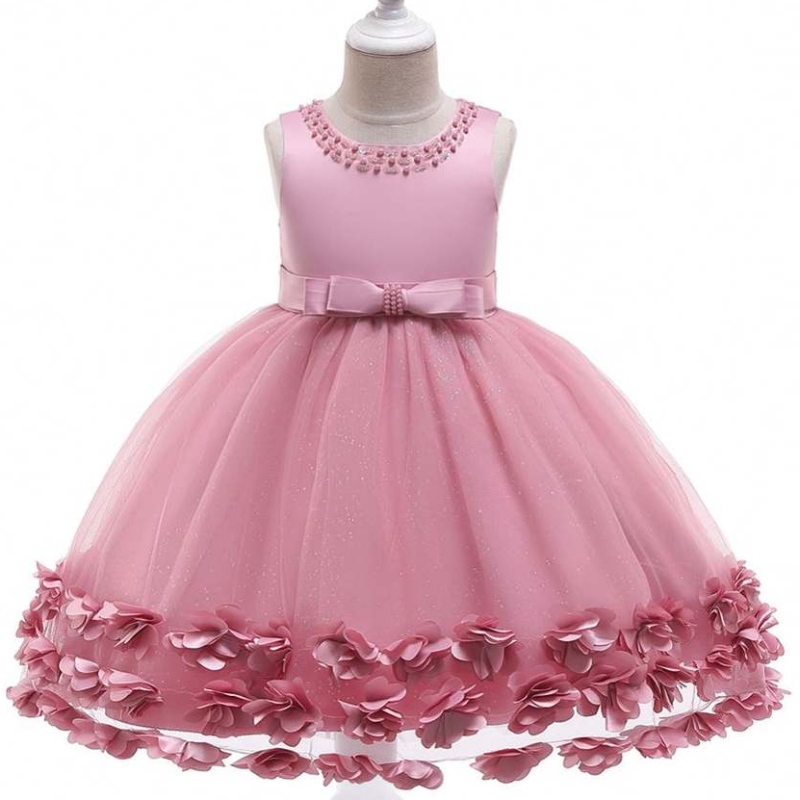 Baige Wholesale abbigliamento per bambini Flower Girls Abbigliamento da ballo berretto Abito da festa L5106