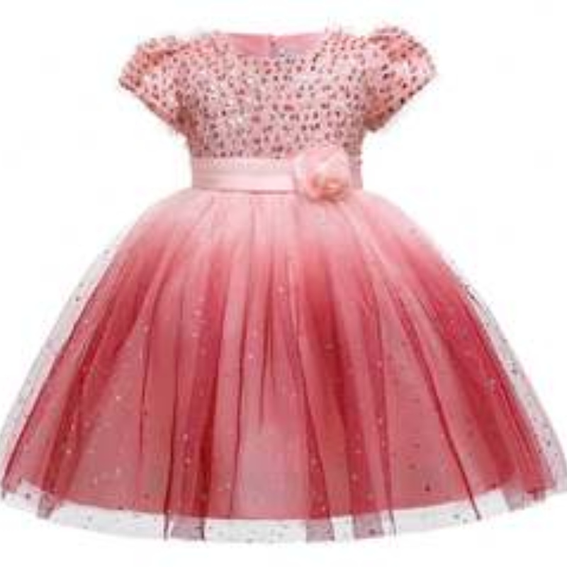 Baige Kids Nuovo stile Formale Ruffles Lace Wedding Party Evening Princess Flower Billy Dress L5161