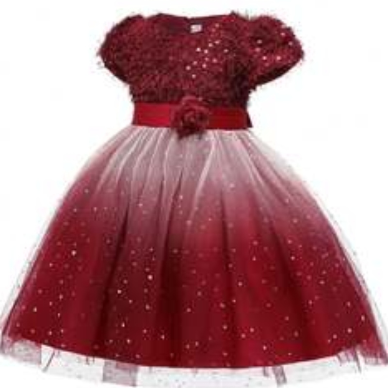 Baige Kids Nuovo stile Formale Ruffles Lace Wedding Party Evening Princess Flower Billy Dress L5161