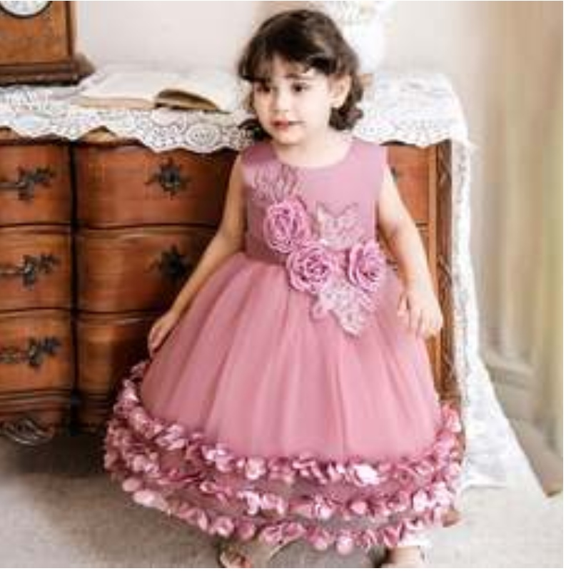 021 BABY Christmas Fancy Dress Baige Abito estivo Formale Party Princess Bellissimo abito per bambini N2105