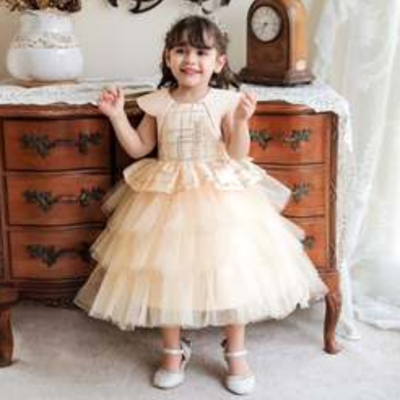 Baige Wholesale Princess Seques Abito Girls \\ 'Birthday Party un unico costume fantasia abiti per bambini