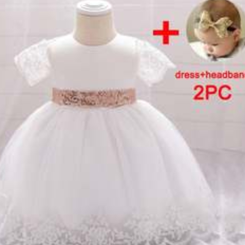 Baige Wholesale Kids Birthday Dresses Girl Costume Gold Line Gold Children Abiti da festa L1926XZ