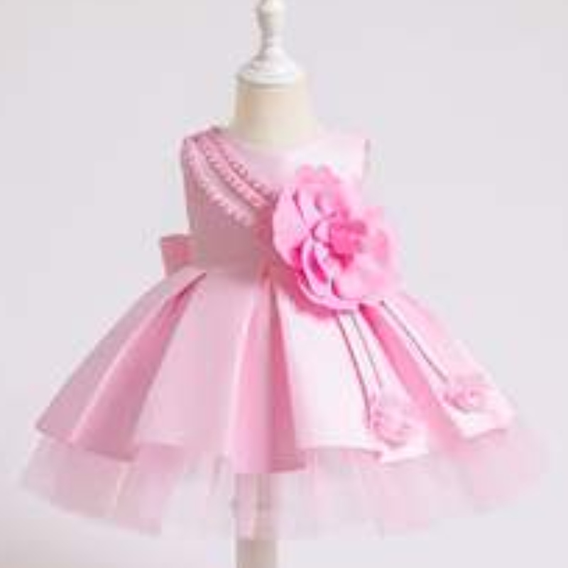 Baige Flower Girls Dress Baby Wedding Party Princess Clothing Kids Girl Dresss XZ001